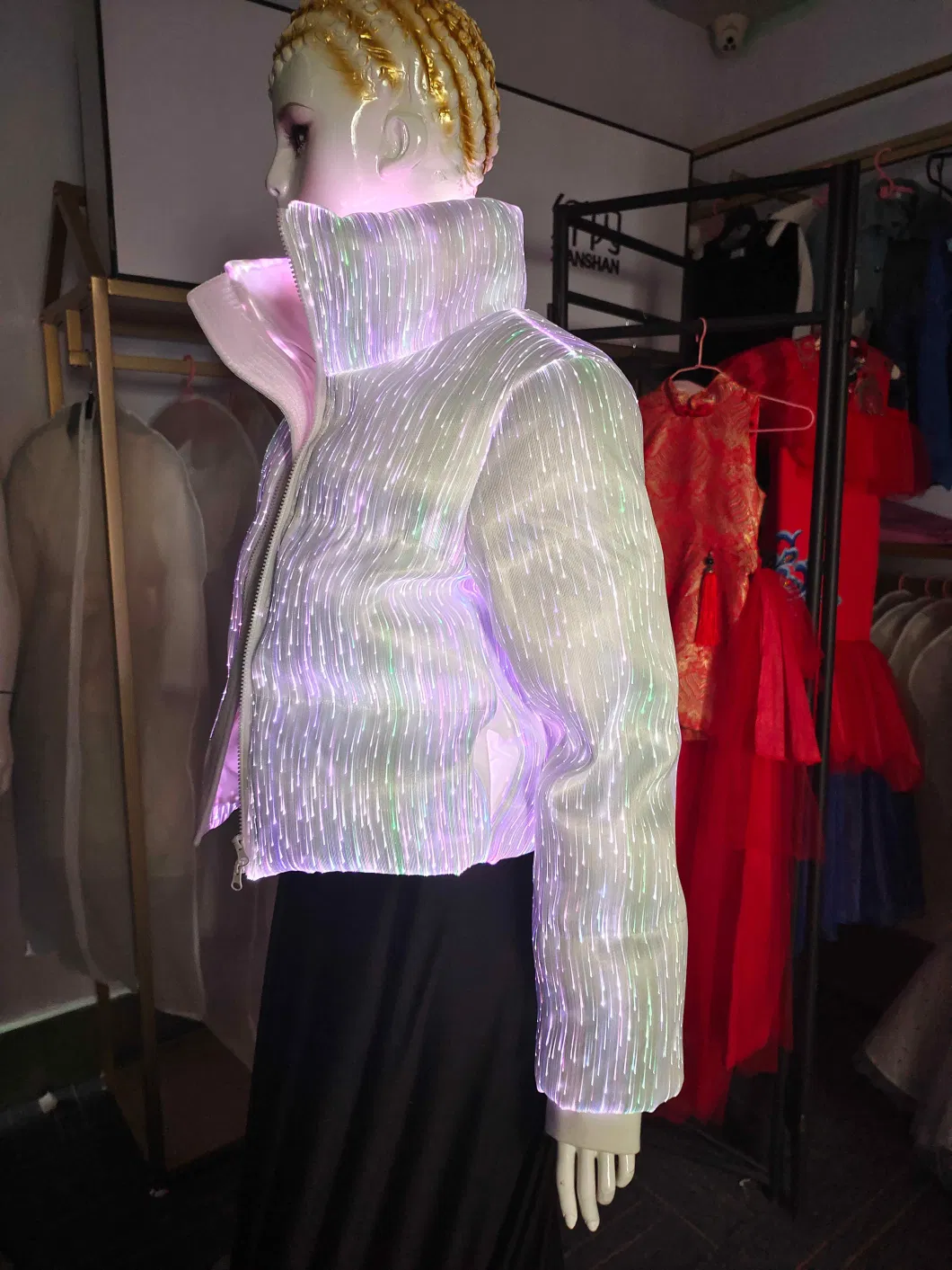 Glow in The Dark Luminous Fiber Optic Clothes