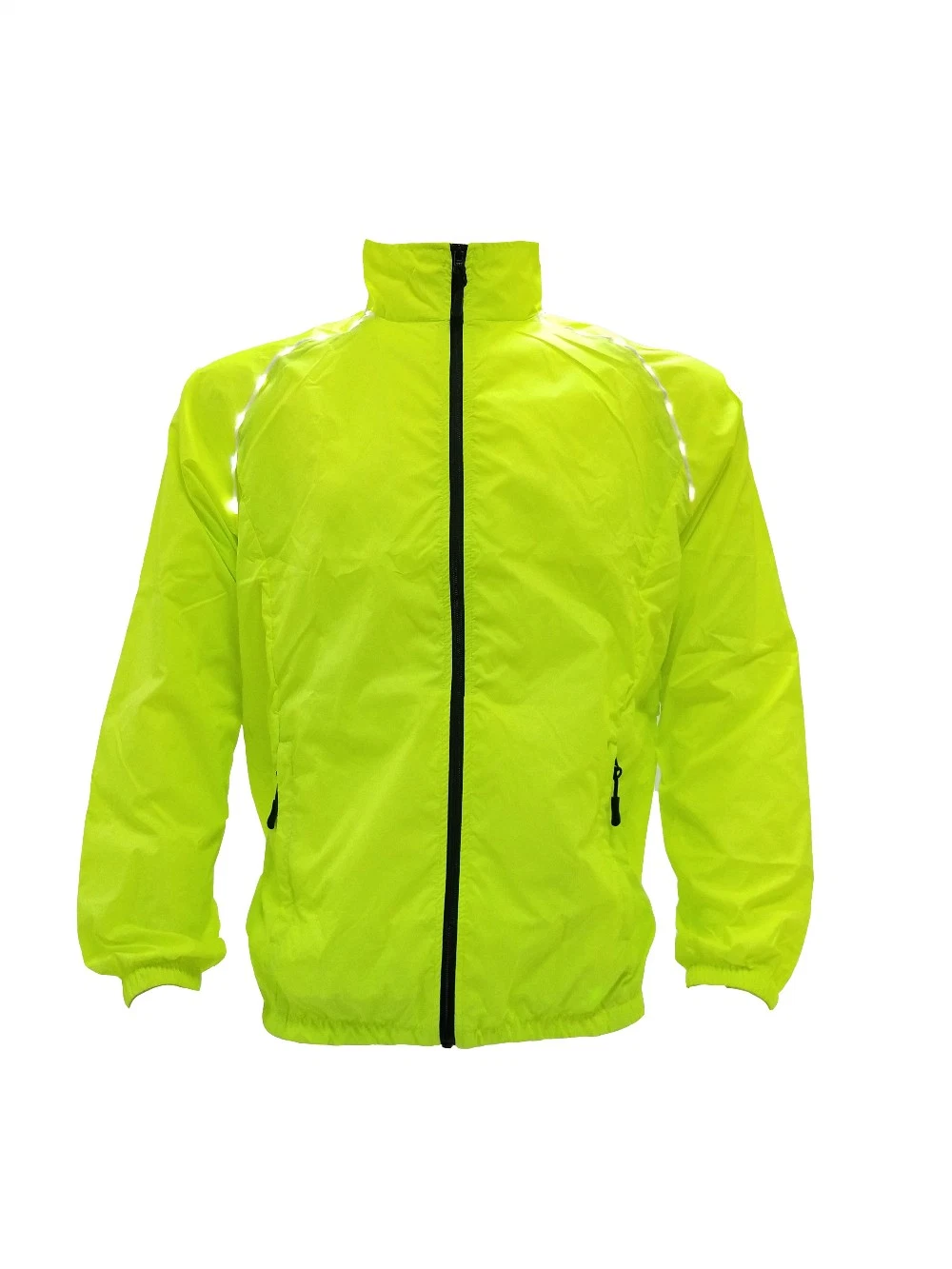 USB Charge Battery LED Sport Waterproof Men&prime;s Cycling Light up Windbreaker Jacket LED Reflective Jacket for Night Bicycle