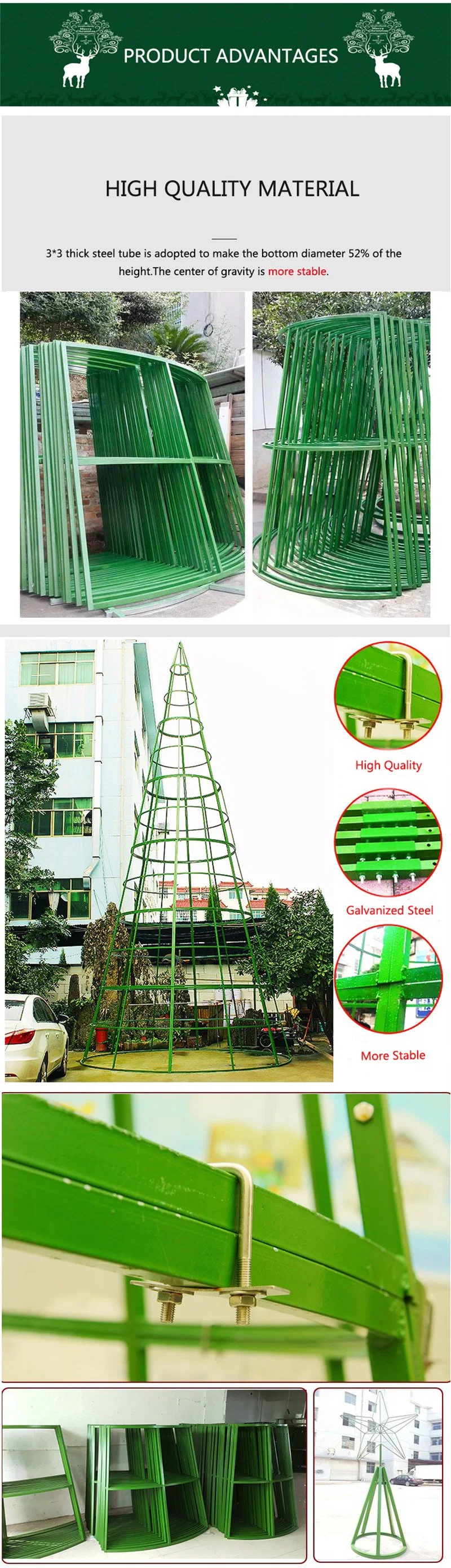 20FT 30FT 40FT 50FT Giant Outdoor Lighting Big Artificial 10m Christmas Tree for Sale