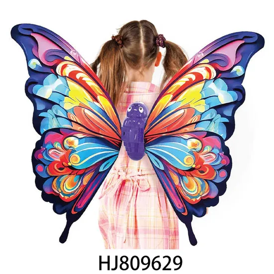 Boys Cosplay Outdoor Party Costume Electric Devil Wings Toy with LED Lights and Moving Devil′s Wings with Music