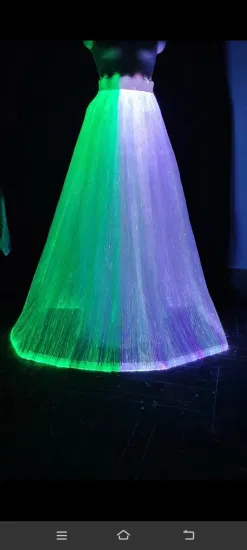 New Fashion Light up Dazzling Rainbow Fashion Skirts Glow in The Dark Sexy Skirts